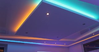 Натяжной потолок с подсветкой Костомукша, цена от 2142 руб.